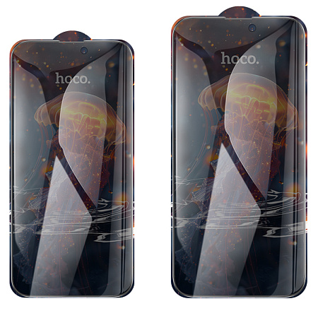 Защитное стекло для iPhone 16 Pro, G18 Plus, HOCO, Shield full screen anti-spy tempered glass, черное