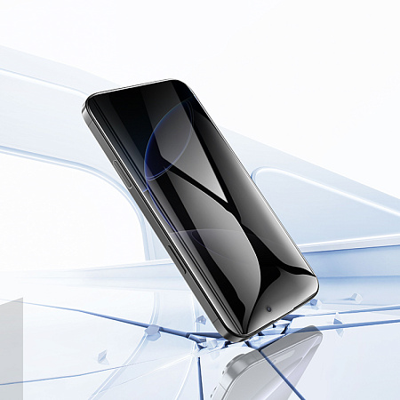Защитное стекло для iPhone 16 Pro/17, A777 Plus, HOCO, антишпионское, черное
