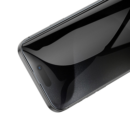 Защитное стекло для iPhone 16 Pro, A34 Plus, HOCO, Антишпионское стекло, черное