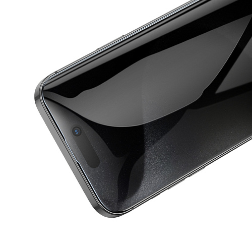 Защитное стекло для iPhone 16 Pro, A34 Plus, HOCO, Антишпионское стекло, черное