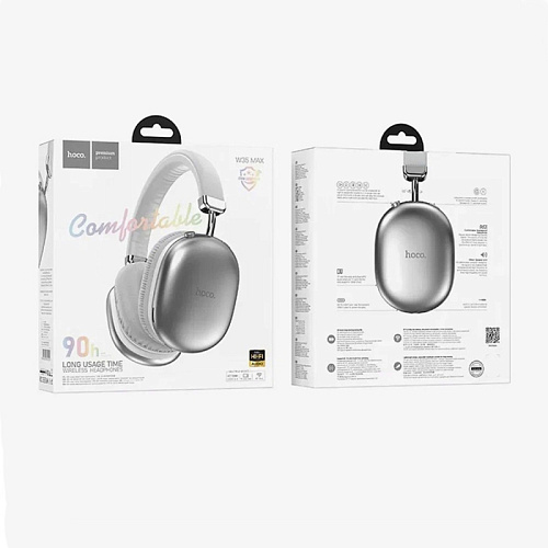 Беспроводные наушники W35 Max, HOCO, серебристый