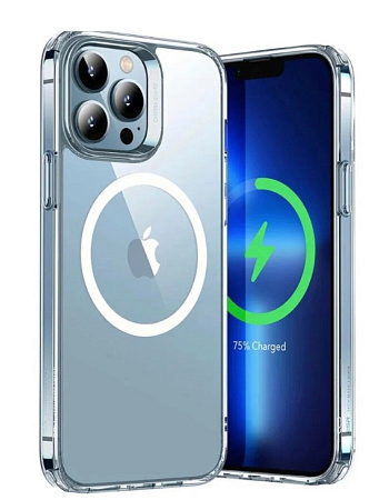 Чехол силиконовый для iPhone 14 Pro Max (6.7), Магнитный (MagSafe), X-CASE, прозрачный