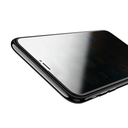 Защитное стекло на iPhone X/XS/11 Pro (A13), HOCO, Shatterproof edges Anty-SPY, glass черное