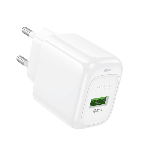 Сетевое зарядное устройство, 1 USB 3.0 QC (CS52A), HOCO, белый