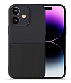Чехол силиконовый для iPhone 11 (6.1), с карманом для карты, с защитой камеры, X-CASE, черный