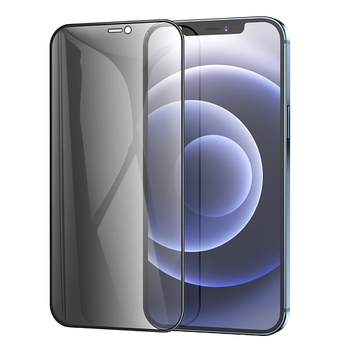 Защитное стекло на iPhone 12 Pro Max (6.7) A12 Pro, HOCO, Privacy Nano 3D full screen, черное
