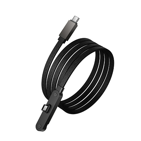 Кабель Type-C на Type-C, HOCO, U150, 60W, 1.2м, с подставкой, черный