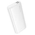 Универсальный Доп. Аккумулятор 10000mAh, J158A, HOCO, выход: 2 USB: 5V/2, белый