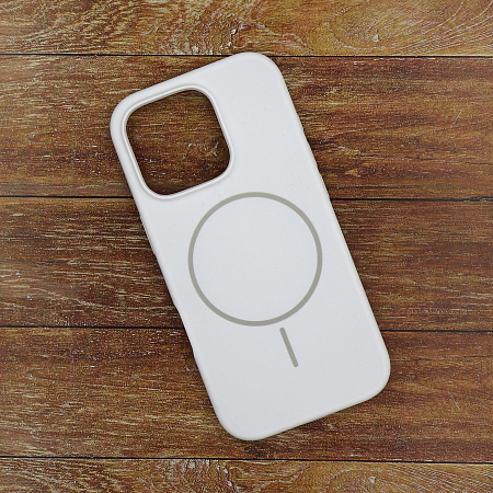 Чехол-накладка для iPhone 16 Pro Max, Silicon Case, магнитный (MagSafe), без лого, X-CASE, белый