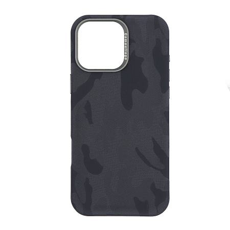 Чехол-накладка для iPhone 16 Pro, камуфляж, магнитный (MagSafe), без лого, X-CASE, синий