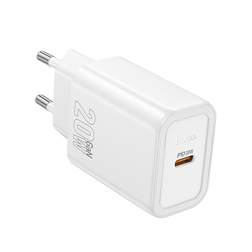 Сетевое зарядное устройство, 1 PD 20W (N60), HOCO, белый