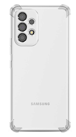Чехол силиконовый для Samsung Galaxy A73 (5G), усиленные края, с защитой камеры, X-CASE, прозрачный