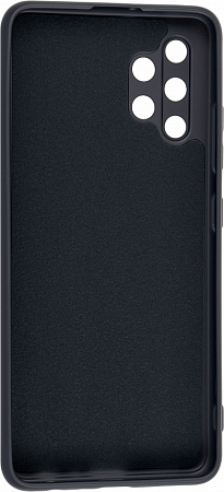 Чехол силиконовый для Samsung Galaxy A32 (4G), с микрофиброй внутри, с защитой камеры, X-CASE, черный