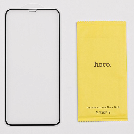 Защитное стекло на iPhone X/XS/11 Pro (G5), HOCO, Full screen silk screen HD, черное