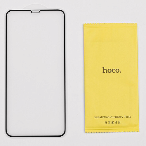 Защитное стекло на iPhone X/XS/11 Pro (G5), HOCO, Full screen silk screen HD, черное