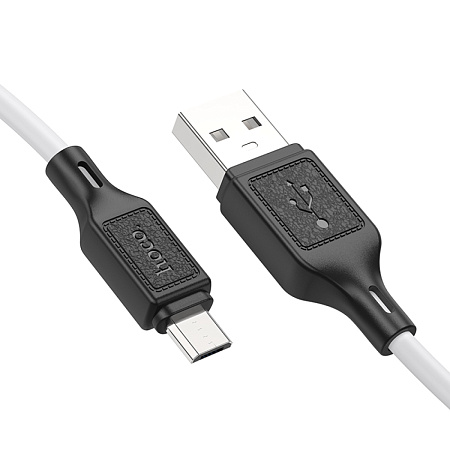 USB Кабель Micro, HOCO, X90, силиконовый, 1м, белый