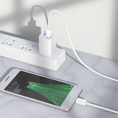 USB Кабель Micro, HOCO, X73, 1м, белый