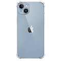 Чехол силиконовый для iPhone 15 (6.1), усиленные края, с защитой камеры, X-CASE, прозрачный