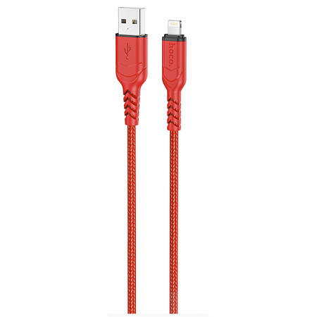 USB дата кабель Lightning, HOCO, X59, красный