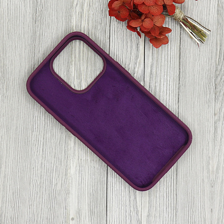 Чехол-накладка для iPhone 15 Pro, Silicon Case, магнитный (MagSafe), без лого, X-CASE, винный