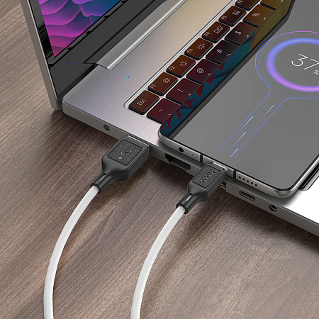 USB Кабель Micro, HOCO, X90, силиконовый, 1м, белый