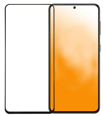 Защитное стекло на Samsung Galaxy S21 Plus, 9D, черное, X-CASE