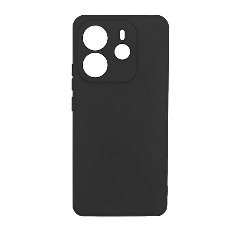 Чехол силиконовый для Xiaomi Redmi Note 14 (4G), с микрофиброй внутри, с защитой камеры, X-CASE, черный