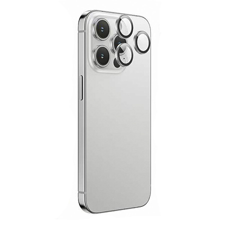 Защитное стекло для iPhone 15 Pro/15 Pro Max, V13, HOCO, на заднюю камеру, серебряный