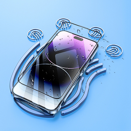Защитное стекло для iPhone 14 Pro, A32, HOCO, AR Anti-reflection tempered glass, черное