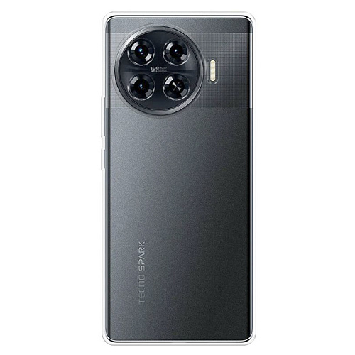 Чехол силиконовый для TECNO Spark 20 Pro + (4G), с защитой камеры, X-CASE, прозрачный
