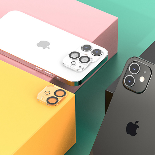 Защитное стекло на iPhone 12 (6.1) G13, HOCO, на заднюю камеру, черное