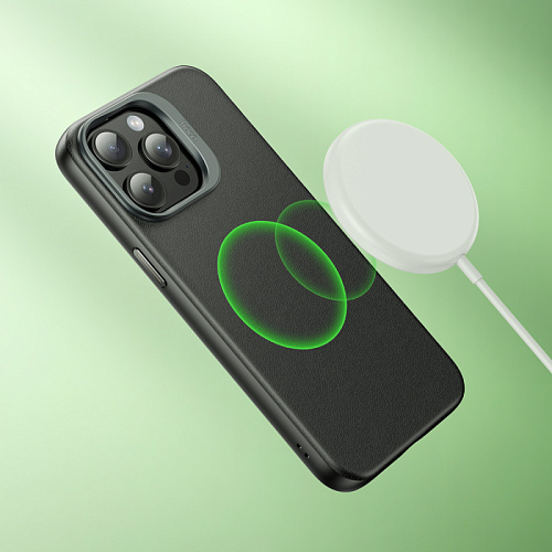 Чехол для iPhone 15 Pro, TPU+PU, Магнитный (MagSafe), AS8, HOCO, черный