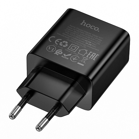 Сетевое зарядное устройство, 1 PD 45W (N77), HOCO, черный