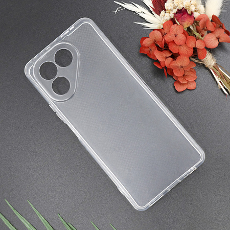 Чехол силиконовый для TECNO Pova 7 (4G), с защитой камеры, X-CASE, прозрачный