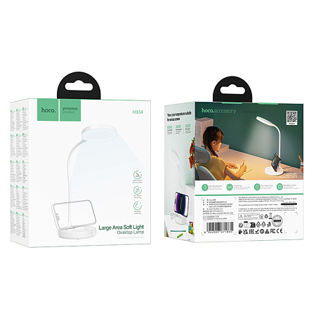Настольная лампа, HX14, HOCO, время автономной работы 3 часа, белый