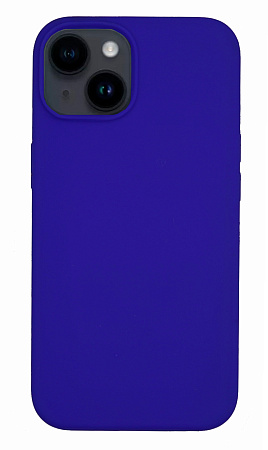 Чехол-накладка для iPhone 14, Silicon Case, без лого, пурпурно-синий