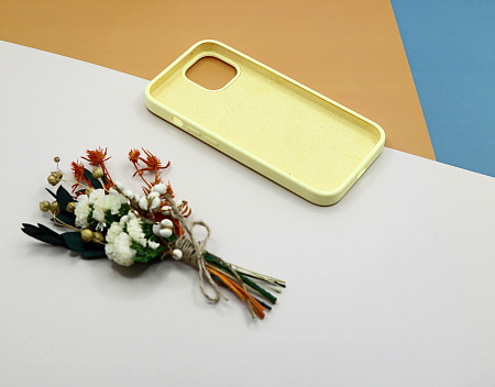 Чехол - накладка для iPhone 11, Silicon Case, без лого, лимонный