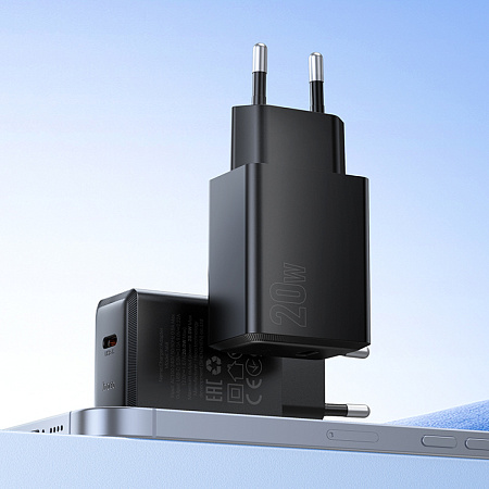 Сетевое зарядное устройство, 1 PD 20W (N68), HOCO, цвет черный