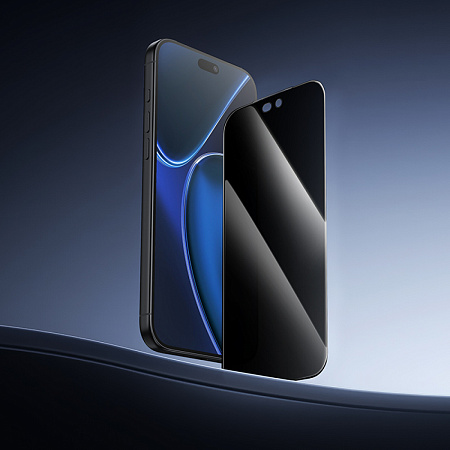 Защитное стекло для iPhone 18 Pro Max, G777 Plus, HOCO, anti-static, антишпион, черное