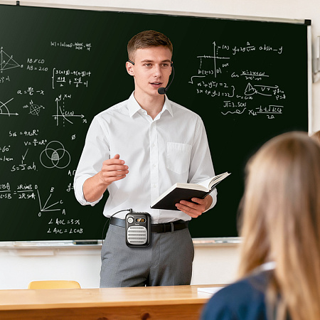 Динамик с проводным микрофоном L23, HOCO, для экскурсоводов и лекторов, черный