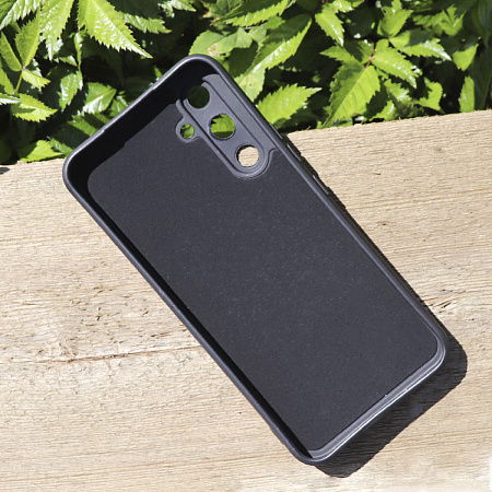 Чехол силиконовый для Samsung Galaxy A55 (5G), с микрофиброй внутри, с защитой камеры, X-CASE, черный