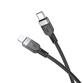 Кабель Lightning to Type-C (PD), HOCO, X109, 1м, силиконовый, черный