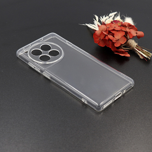Чехол силиконовый для OnePlus 12R/Ace 3 (5G), с защитой камеры, X-CASE, прозрачный