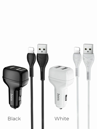   , 2 USB 2.4A (Z36), usb cable lightning, HOCO, 