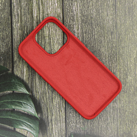 Чехол-накладка для iPhone 15 Pro, Silicon Case, магнитный (MagSafe), без лого, X-CASE, красный