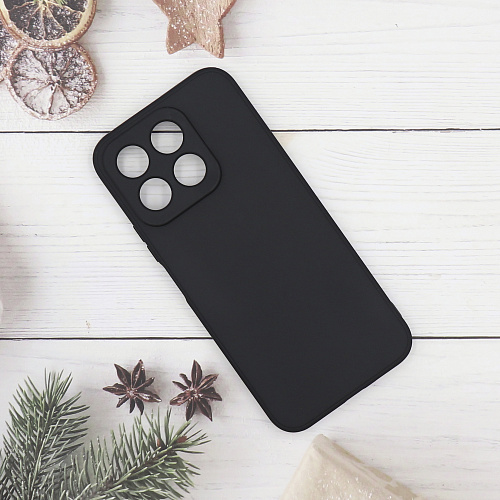 Чехол силиконовый для Honor X8B, с микрофиброй внутри, с защитой камеры, X-CASE, черный