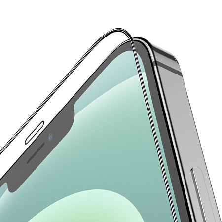 Защитное стекло на iPhone 12 (6.1)/12 Pro (6.1) G8, HOCO, 3D Full screen fine edge anti-fall tempered glass, черное