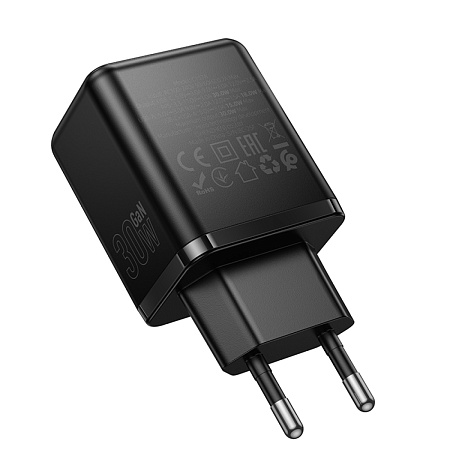 Сетевое зарядное устройство, 1 PD 30W + 1 USB 3.0 QC (C157A), HOCO, черный