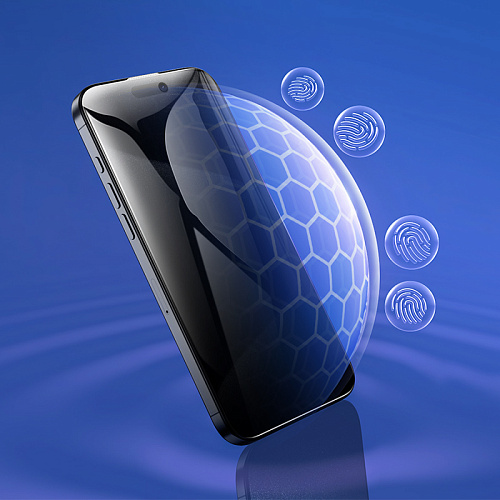 Защитное стекло для iPhone 15 Pro Max, A777 Plus, HOCO, антишпионское, черное