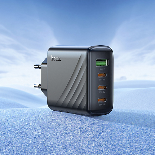 Сетевое зарядное устройство, 1 USB 3.0 QC+3 PD 67W (CS27A), HOCO, черный